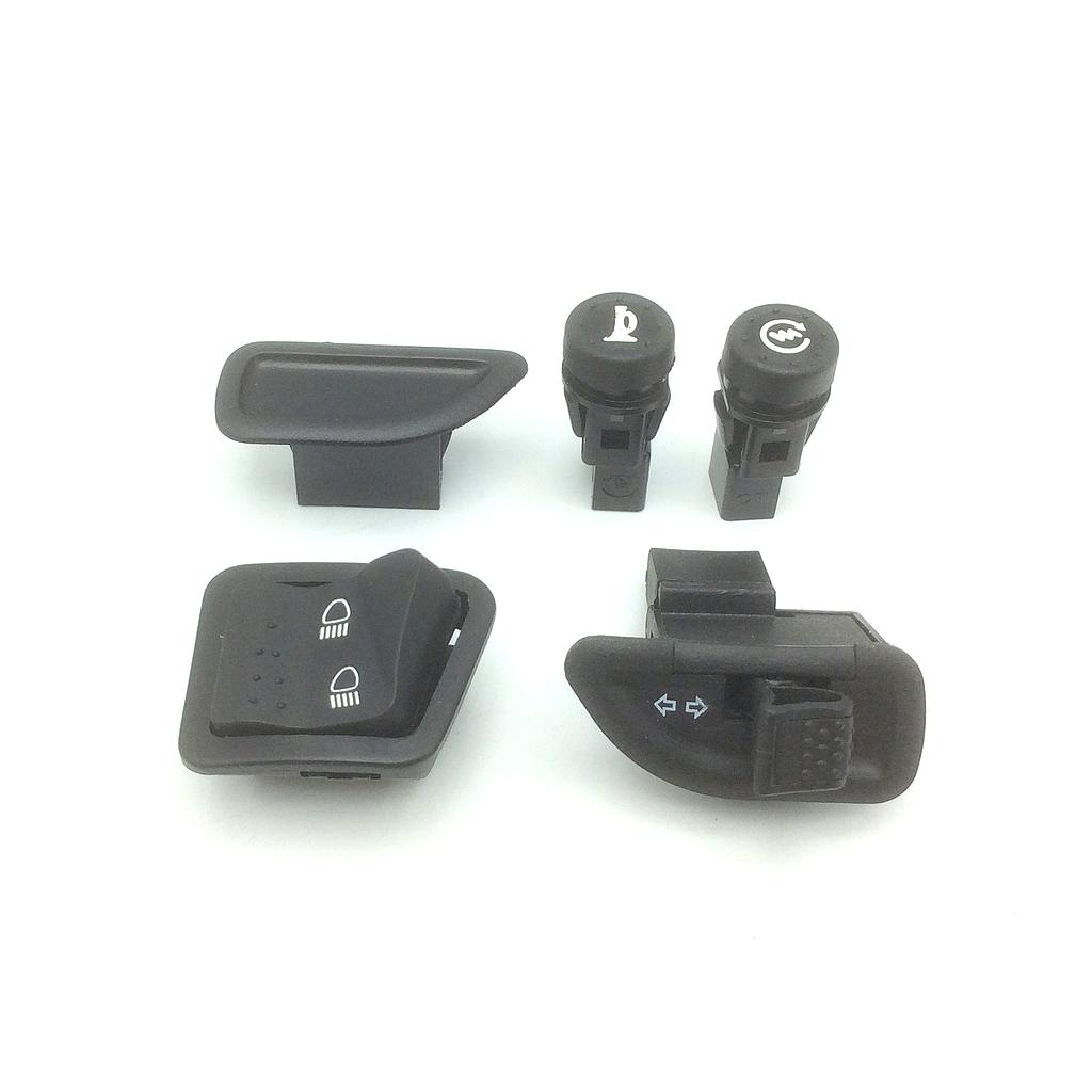 Kit interrupteur carénage couvre guidon Zip 50 (5 pièces)